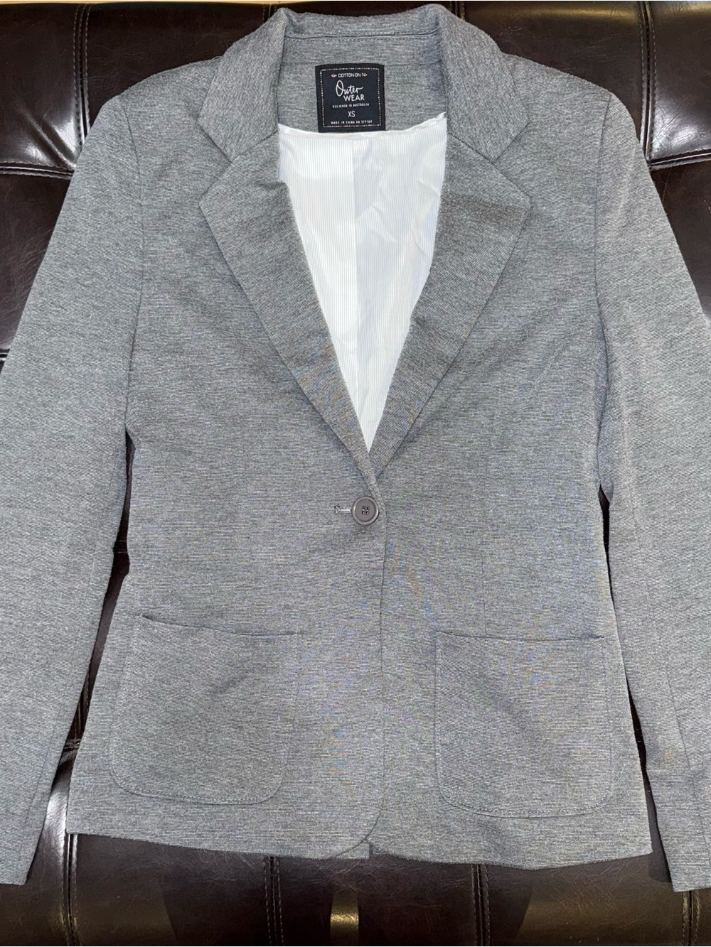 Cotton On Gray Women's Knit Blazer